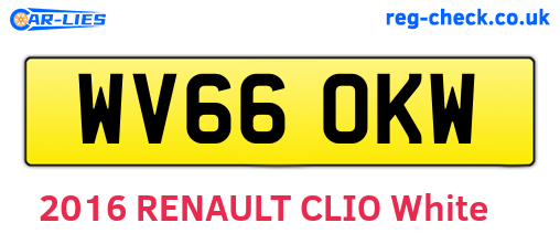WV66OKW are the vehicle registration plates.