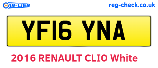 YF16YNA are the vehicle registration plates.