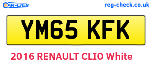 YM65KFK are the vehicle registration plates.