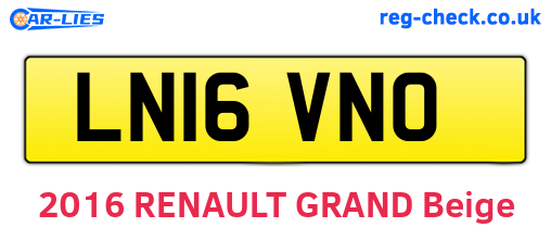 LN16VNO are the vehicle registration plates.