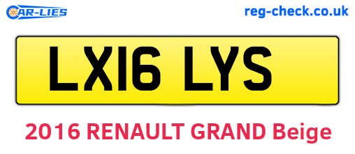 LX16LYS are the vehicle registration plates.