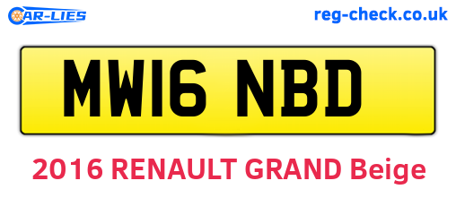 MW16NBD are the vehicle registration plates.