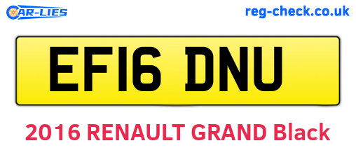 EF16DNU are the vehicle registration plates.
