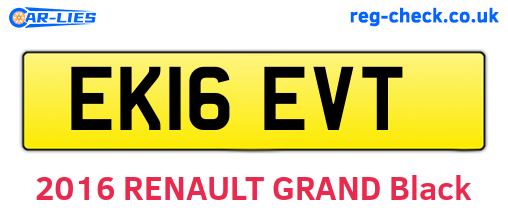 EK16EVT are the vehicle registration plates.