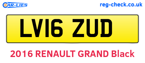 LV16ZUD are the vehicle registration plates.