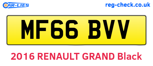 MF66BVV are the vehicle registration plates.