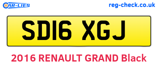 SD16XGJ are the vehicle registration plates.