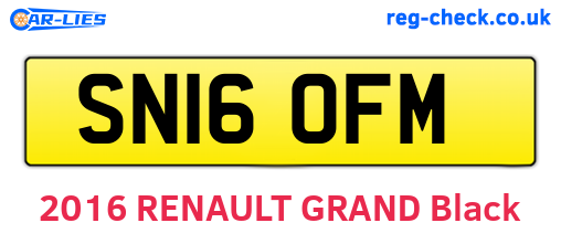 SN16OFM are the vehicle registration plates.