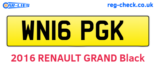 WN16PGK are the vehicle registration plates.