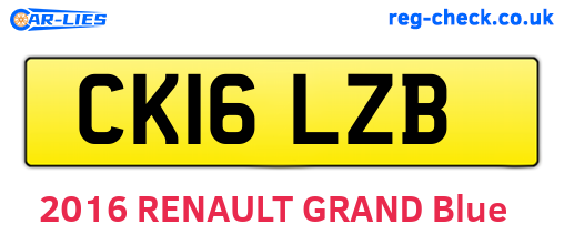 CK16LZB are the vehicle registration plates.