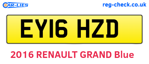 EY16HZD are the vehicle registration plates.