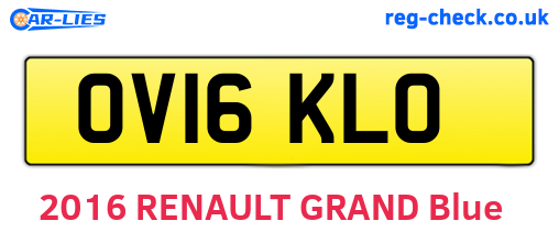 OV16KLO are the vehicle registration plates.