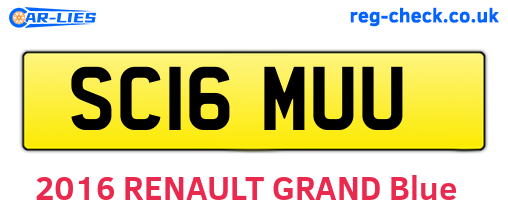 SC16MUU are the vehicle registration plates.