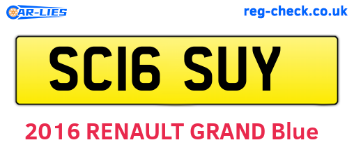 SC16SUY are the vehicle registration plates.