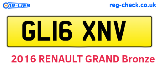 GL16XNV are the vehicle registration plates.