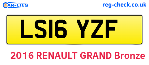 LS16YZF are the vehicle registration plates.