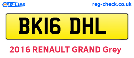 BK16DHL are the vehicle registration plates.