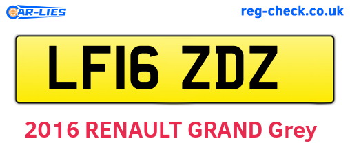 LF16ZDZ are the vehicle registration plates.
