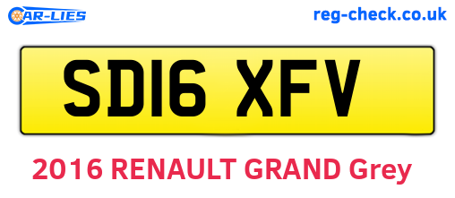 SD16XFV are the vehicle registration plates.