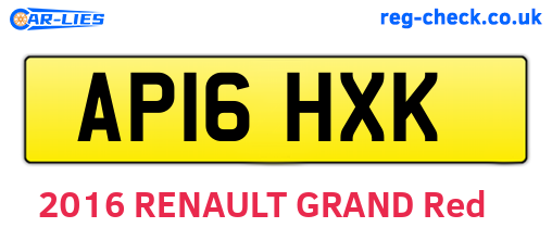 AP16HXK are the vehicle registration plates.