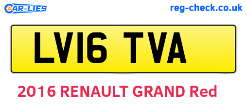 LV16TVA are the vehicle registration plates.