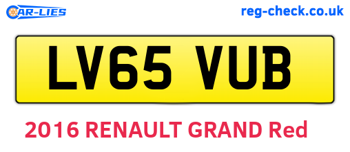LV65VUB are the vehicle registration plates.