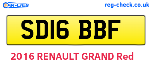 SD16BBF are the vehicle registration plates.