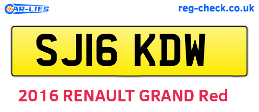 SJ16KDW are the vehicle registration plates.