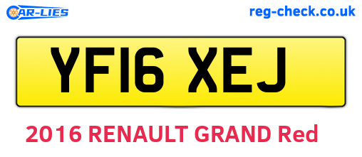 YF16XEJ are the vehicle registration plates.