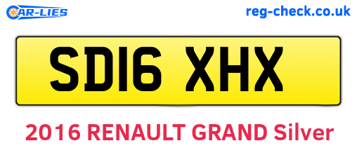 SD16XHX are the vehicle registration plates.