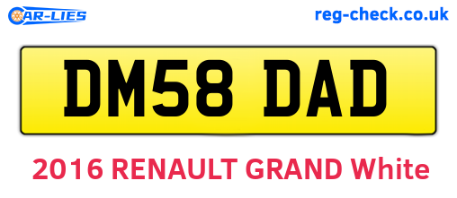 DM58DAD are the vehicle registration plates.