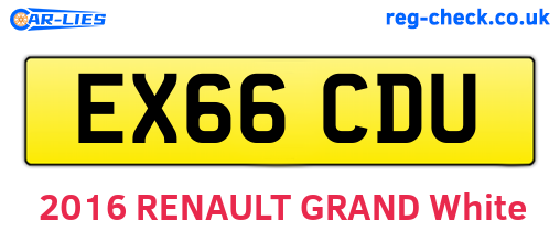 EX66CDU are the vehicle registration plates.