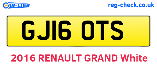 GJ16OTS are the vehicle registration plates.