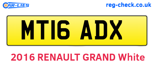 MT16ADX are the vehicle registration plates.