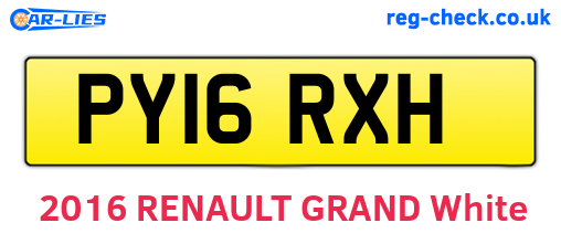 PY16RXH are the vehicle registration plates.