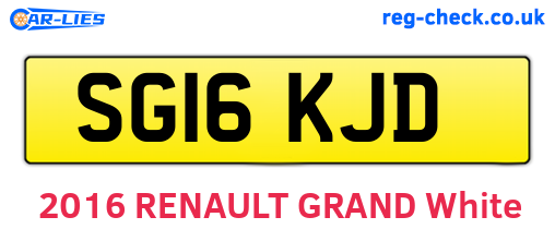 SG16KJD are the vehicle registration plates.