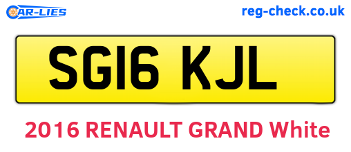 SG16KJL are the vehicle registration plates.