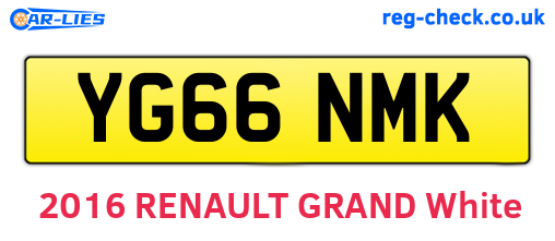 YG66NMK are the vehicle registration plates.
