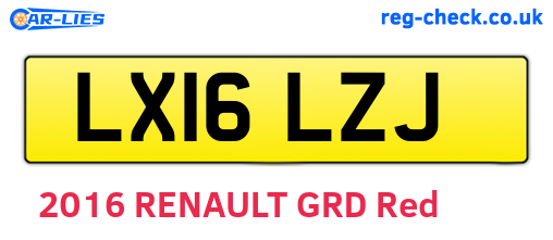 LX16LZJ are the vehicle registration plates.
