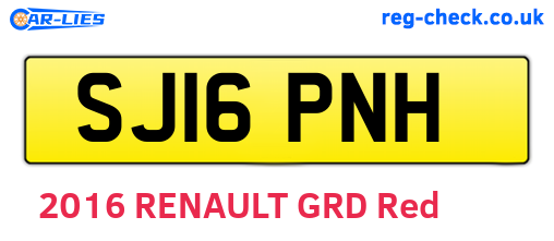 SJ16PNH are the vehicle registration plates.