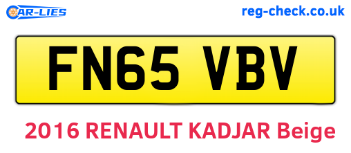 FN65VBV are the vehicle registration plates.