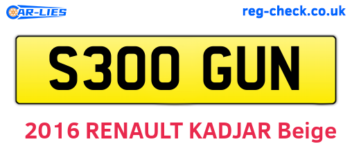 S300GUN are the vehicle registration plates.