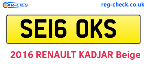 SE16OKS are the vehicle registration plates.