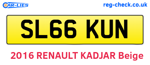 SL66KUN are the vehicle registration plates.