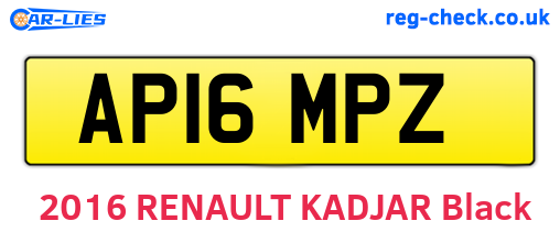 AP16MPZ are the vehicle registration plates.