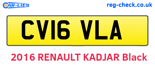 CV16VLA are the vehicle registration plates.