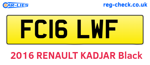 FC16LWF are the vehicle registration plates.