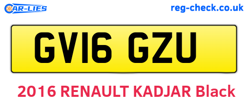 GV16GZU are the vehicle registration plates.