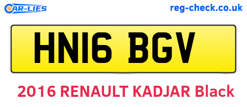 HN16BGV are the vehicle registration plates.