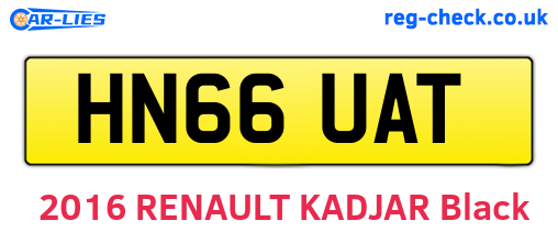 HN66UAT are the vehicle registration plates.